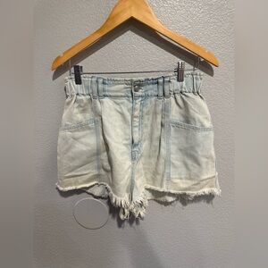 We The Free Light Wash Jean Shorts